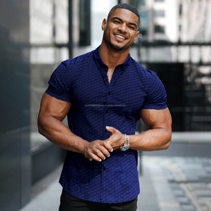 <b>Design</b> Custom Print Button Shirt Short Sleeve Printed Hawaiian Casual Shirts for Men - Product Image 4