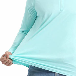 Men Stand Collar Quarter Zip Long Sleeve Pullover Solid Color Quick Dry Slim Fit Knitted Polyester Sweatshirt Summer Casual - Product Image 6
