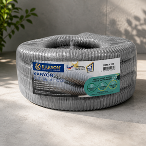 Tuyau de ventilation flexible en PVC renforcé en hélice pour le transfert d'air d'échappement et la collecte de poussière, diamètre 100-300 mm, longueur 20/30 m - Product Image 1