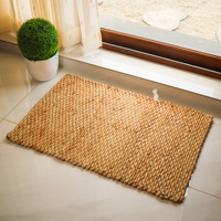 Tapis en jute naturel texturé HoneyWeave, tissé à la main, style rustique, tapis de sol écologique en jute pour la décoration d'entrée de la maison