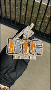 CONCEPTION Colgante de Plata 925 con Letra Personalizada, Moissanita y Esmalte, Estilo Hiphop, con Incrustaciones de Moissanita - Product Image 4