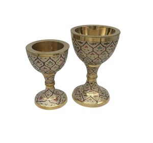 Set Of 2 Designer Brass Table Top Incense <b>Bakhoor</b> Burner Different Sizes Round Shape Incense <b>Oud</b> Burner In Bulk - Product Image 3