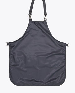 Cape de coiffure en nylon, taille réglable, gris foncé, usage professionnel en salon - Product Image 2
