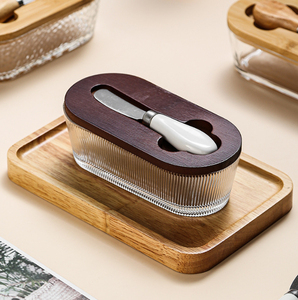 Modern Farmhouse Butter Dish With <b>Lid</b> For Soft Butter Preservation And <b>Decorative</b> Kitchen Counter Use - Product Image 3