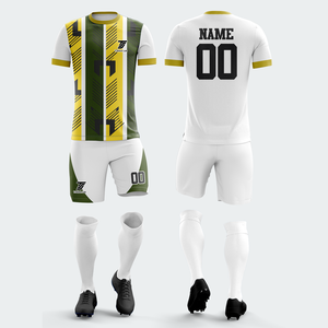Uniforme de Fútbol para Hombre, Conjunto de Camiseta y Pantalones Cortos Sublimados en Naranja y Negro, Transpirable, para Todas las Temporadas, Corte Atlético - Product Image 2