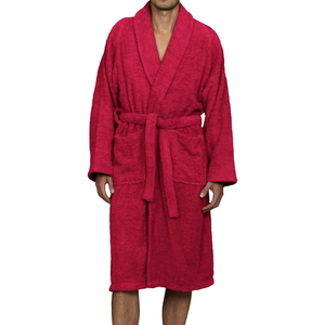 Unisex Luxury Spa Hotel <b>Bath</b> Robe Premium Quality Terry 100% Cotton Custom Logo Design Front Pockets Machine-Washable Night Wear - Product Image 1
