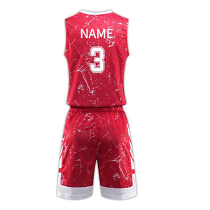 Maillot de basket-ball pour homme en polyester 100% réversible, taille plus, personnalisable, respirant, ensemble d'uniformes d'entraînement, musclé - Product Image 3