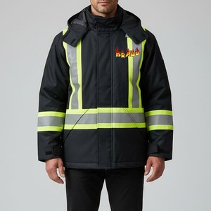 Waterproof Reflective Safety <b>Jacket</b> with Reflective Strips for Industrial Construction and Factory <b>Workers</b> - Product Image 1
