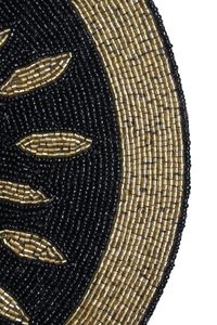 Camino de Mesa Clásico Bordado con Flores, Negro y Beige, Lavable, Decoración para el Hogar - Product Image 6