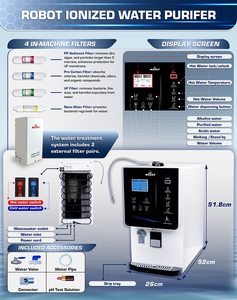 CE Certificated 5 Plate Alkaline Water Machines <b>Smart</b> Heating 220V/50Hz 350W pH 4.5-10.5 Hot Cold Water Kind Votage 220V/50Hz - Product Image 2