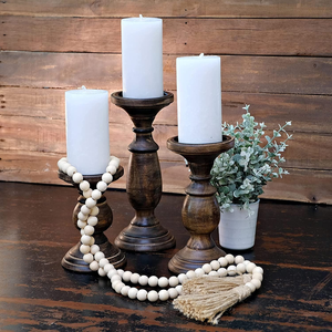 Ensemble de supports à bougies modernes et minimalistes en bois, faits à la main, durables, personnalisables, au design simple et élégant, avec des bocaux uniques et d'autres supports. - Product Image 6