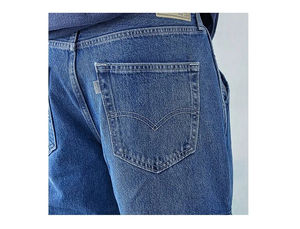 Pantalones Vaqueros Cargo Personalizados de Último Diseño para Hombre, Azules, con Múltiples Bolsillos, Holgados, Rectos, Estilo Urbano, Hip Hop - Product Image 4