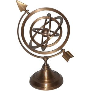 Globe terrestre artisanal indien de luxe en aluminium Design antique Décoration intérieure en laiton de haute qualité Article cadeau de bureau Art de Noël - Product Image 4