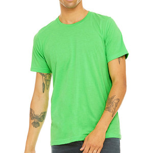 Camiseta Ligera de Cuello Redondo con Costuras Laterales, Corte Ajustado, para Adultos Unisex, Mezcla Triple, Manga Corta - Product Image 3