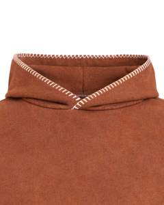 Sweat-shirt à capuche marron oversize pour homme, avec poche kangourou, style streetwear, épais, décontracté, pour l'hiver, fabricant OEM - Product Image 5