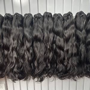 Precio al por mayor Extensiones de cabello ondulado natural de trama Colores negros Cabello humano vietnamita virgen 100% - Product Image 6