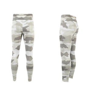 High Waist Full Length Camouflage <b>Yoga</b> <b>Leggings</b> With Elastic Waist Four-Way Stretch Spandex Nylon Pants For Women - Product Image 4