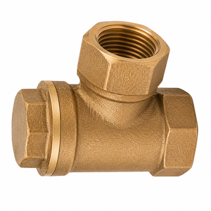 1/2" Bronze Angle Check Valve <b>PTFE</b> Manual Operation Integral Seat Medium Temperature Screwed Female End for Water Industry - Product Image 4