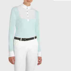 Camisas de Equitación Ligeras de Color Sólido, Manga Larga, Ropa de Carreras, Accesorios Personalizados de Malla - Product Image 1