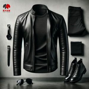 Veste en cuir sur mesure Ryan Pro Gear pour hommes avec logo personnalisé, design ODM, col à capuche - Product Image 5