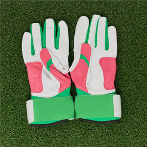 Gants de frappe en polyester/coton rose et vert, rembourrés, avec fermeture auto-agrippante, unisexe adulte, gauche, XL, XXL, équipement d'entraînement - Product Image 3