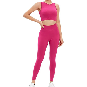 Ensemble de yoga sans couture grande taille aux couleurs personnalisées pour femmes, ensembles de sport pour la gym et l'entraînement, extensible dans quatre directions, écologique et respirant - Product Image 5