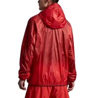 Veste coupe-vent en nylon à fermeture éclair avec poches latérales personnalisées OEM pour hommes