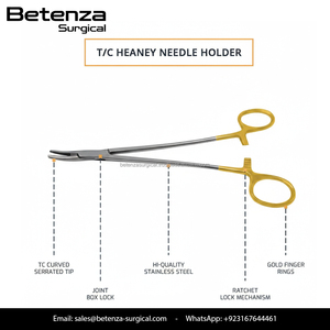 Porte-aiguilles chirurgical en acier inoxydable, nouveau modèle TC Heaney, pour la chirurgie ophtalmique des paupières doubles - Product Image 4