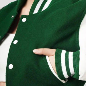 Veste courte en tricot bleu marine pour femme, manches longues, col rond, fermeture boutonnée, couleur unie, bordure contrastée, vêtement d'extérieur décontracté - Product Image 6
