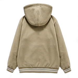 <b>Men's</b> Black Hooded Sweatshirt Oversized Cotton French Terry Casual <b>Pullover</b> With Pocket Autumn Wear - Product Image 4