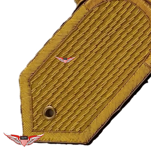 Epaulettes de hombro para uso ceremonial con flecos y bordados a mano de hilo dorado para trajes - Product Image 4