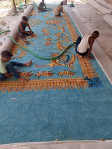 Alfombra de Lujo Moderna de Lana y Viscosa, Hecha a Mano, con Diseño Personalizado, de Pelo Alto y Bajo, para Sala de Estar y Uso en Hoteles - Product Image 3