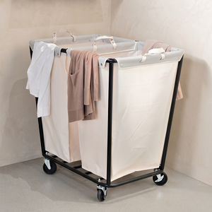 Modern Oxford Fabric <b>Laundry</b> Cart with Wheels Large Capacity Household <b>Storage</b> Basket for Clothes <b>Organization</b> - Product Image 2