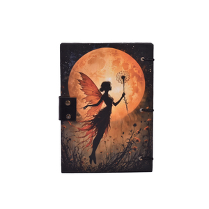 <b>A5</b> Enchanted Fairy Moonlight <b>Notebook</b> with Clasp Closure Artistic Cover 200 Page Dual Writing Diary Elegant Fantasy Journal Gift - Product Image 2