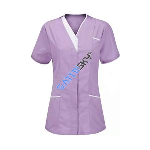 Enfermeras Cuidado DE LA SALUD Túnica Hospitalidad Sirvienta Enfermeras Cuidadores Terapeuta Dentista Uniforme Ropa DE TRABAJO Veterinarios Uniformes Top - Product Image 2