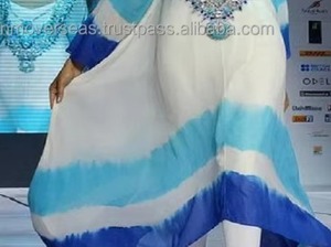 Elegante y Sencillo Kaftán de Gasa Estampado de Tallas Grandes de Secado Rápido para Mujer y Maternidad, Ideal para Vacaciones en la Playa - Product Image 3