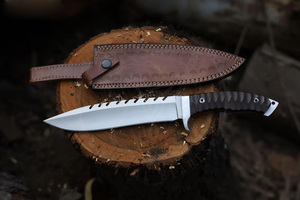 Custom Handmade D2 Steel Hunting Bowie Knife With <b>Comfortable</b> Grip Micarta Handle Hunting Bowie Camping Outdoor Knives - Product Image 2