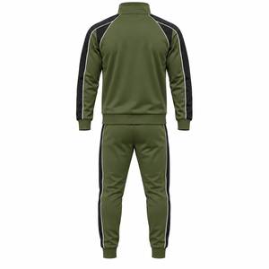 Custom <b>Men</b>’s Athletic Tracksuit <b>Set</b> Full Zip Sports Training Jacket with Matching Jogger Pants for Gym Running Teamwear - Product Image 3