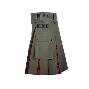 Kilt hybride utilitaire en coton de qualité supérieure pour homme Design robuste et polyvalent avec fonctionnalités multi-poches - Product Image 1