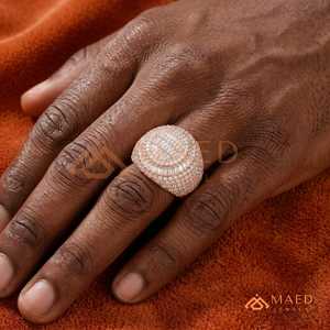 Rose Gold Baguette Moissanite <b>Ring</b> <b>Men</b> Hip Hop Iced Out Luxury Statement Diamond Look Jewelry <b>Ring</b> Design - Product Image 5