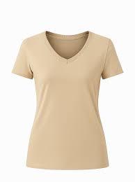 Lightweight <b>tshirt</b> fashion daily Female Premium Combed Cotton <b>Plain</b> Classic Short Sleeve Top - Product Image 3