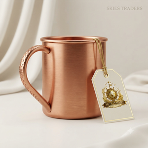 Pure Copper <b>Moscow</b> <b>Mule</b> <b>Mug</b> Textured Handle Smooth Surface Wholesale Metal Cocktail Drinkware Beer Drinking Tumbler - Product Image 1
