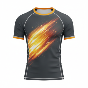 T-shirt de compression à manches courtes de qualité supérieure, sublimé, respirant, coutures durables, MMA, BJJ, surf, design personnalisé - Product Image 1