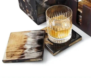 Posavasos de Cuerno Natural Moderno, 5 mm de Grosor, Redondo, Duradero, Ecológico, Regalo para el Hogar, Uso Diario - Product Image 4