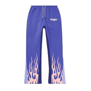 Sports Tracksuit Set Men Quick Dry Jogger Sets <b>Jacket</b> and Pants <b>Workout</b> Flame Print Jogging Suit Tracksuits for Men - Product Image 5
