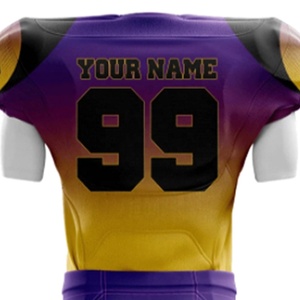Maillot de football américain de qualité supérieure, logo personnalisé, grande taille, été, confortable, respirant, manches courtes, sublimation - Product Image 2