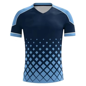 Wholesale 100% Polyester Breathable Printed Customizable Solid Football Jersey Shorts Sleeved O-neck Soccer Uniform UV - Product Image 5