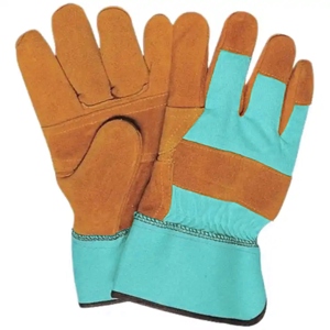 Gants de travail robustes pour monteurs canadiens, en cuir de vachette pleine fleur, construction renforcée, gants de sécurité avec caractéristiques de protection au travail - Product Image 2