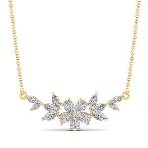 Colliers en or massif 14 carats avec moissanite taille poire de 3,87 carats certifiée GRA pour femmes, prix de gros REYES, bijoux élégants pour cadeau. - Product Image 2