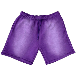 Nuevos Shorts Deportivos con Efecto Desgastado para Hombre, Logotipo Personalizado, 100% Algodón, Shorts de Entrenamiento para Correr, Mejor Precio - Product Image 2